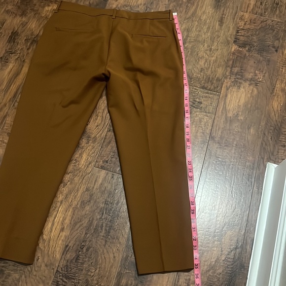 Zara Brown Trouser Dress Pants Cropped Ankle Petite - Picture 5 of 6